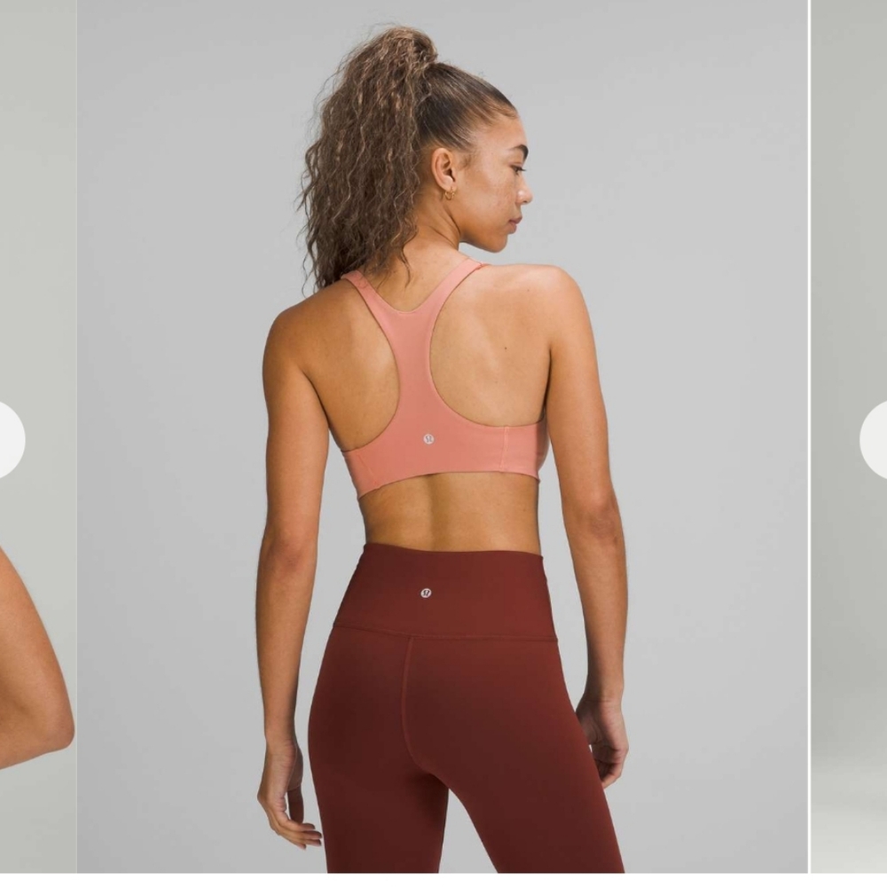 Lululemon Wunder Train long line bra C/D size 4 pink savannah